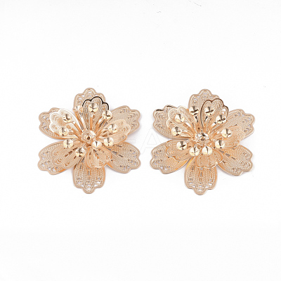 Brass Cabochon Rhinestone Settings KK-S353-023LG-1