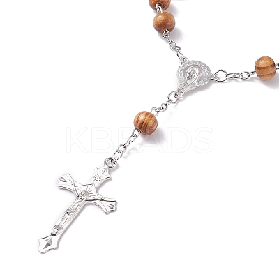 2Pcs 2 Style Religious Prayer Beaded Rosary Bracelets BJEW-SZ0002-53-1