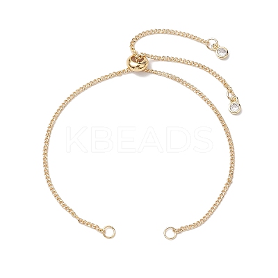 2Pcs 2 Colors 304 Stainless Steel Curb Chain Bracelet Slider Making AJEW-JB01244-1