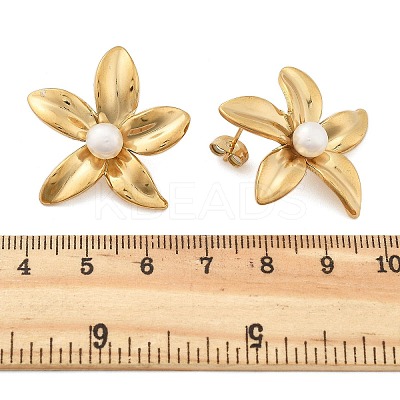 Ion Plating(IP) 304 Stainless Steel Stud Earrings EJEW-S246-05G-1