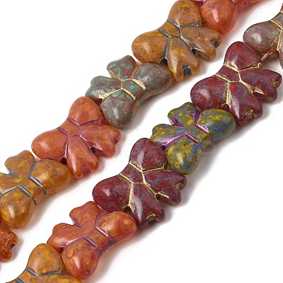 Painted Glass Beads Strands GLAA-Z021-02A-1