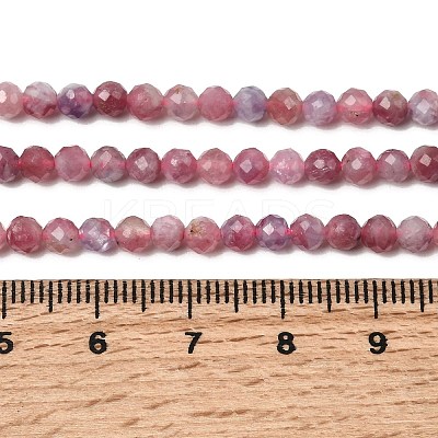 Natural Pink Tourmaline Beads Strands G-N342-33C-1