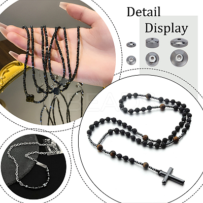 3 Strands 3 Style Non-Magnetic Synthetic Hematite Beads Strands G-AR0005-72-1