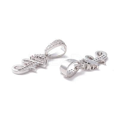 Eco-Friendly Brass Micro Pave Cubic Zirconia Pendants KK-K265-01P-F-1