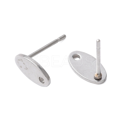 16Pcs 2 Colors 201 Stainless Steel Stud Earring Findings with Hole EJEW-FS0001-19-1