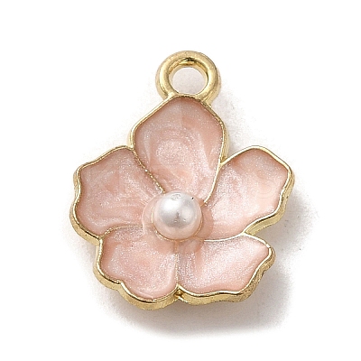 Flower Alloy Enamel Pendants ENAM-A007-01KCG-03-1