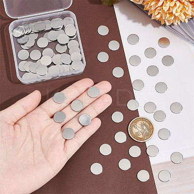 120Pcs 304 Stainless Steel Stamping Blank Tag Cabochons STAS-UN0055-71A-1
