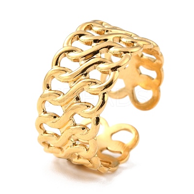 Ion Plating(IP) 304 Stainless Steel Finger Rings RJEW-L102-38G-1