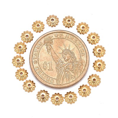 Brass Bead Cap X-KK-P032-06-NR-1