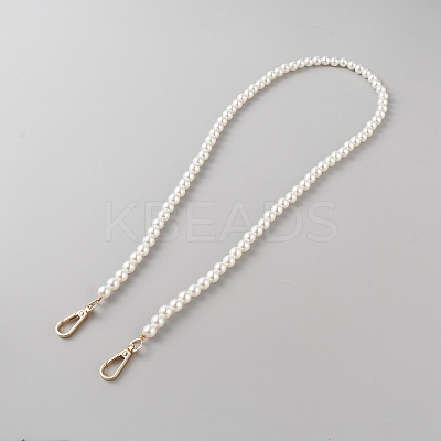 Resin Imitation Pearl Bead Bag Handles DIY-WH0502-17-1