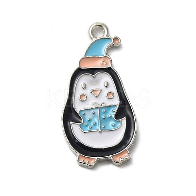 Winter Theme Alloy Enamel Pendants ENAM-M002-04M-P-1