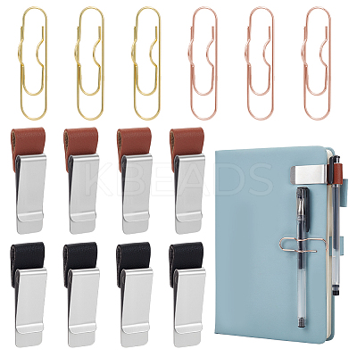 6Pcs 2 Colors Carbon Steel Paper Clips AJEW-NB0006-93-1