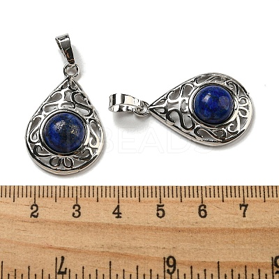Natural Dyed Lapis Lazuli Pendants G-Q158-05P-13-1