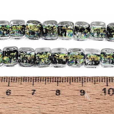 Handmade Foil Glass Beads Strands FOIL-Q002-04A-1