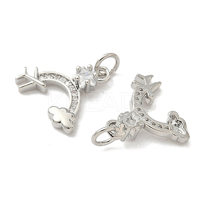 Brass Micro Pave Cubic Zirconia Pendants KK-Z120-30P-1