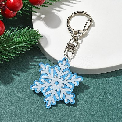 Christmas Theme Acrylic Pendant Decoration HJEW-YW00032-07-1