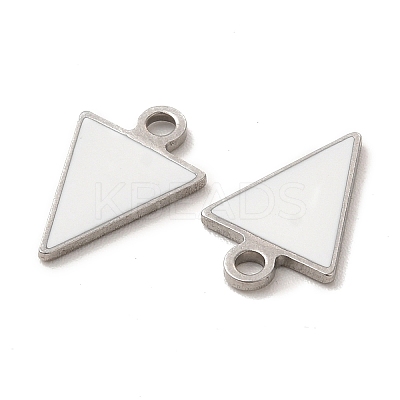 304 Stainless Steel Enamel Pendants STAS-M308-15P-02-1