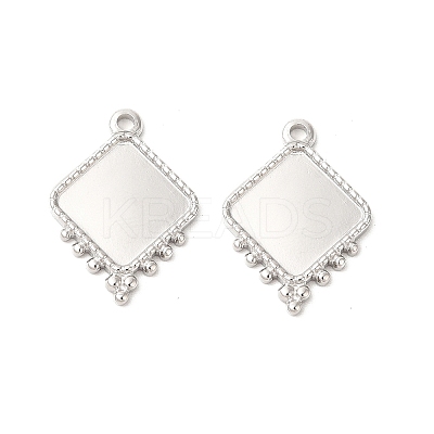 Non-Tarnish 304 Stainless Steel Pendant Cabochon Settings STAS-L268-042P-1