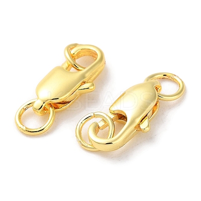 Rack Plating Brass Lobster Claw Clasps KK-F090-24G-02-1