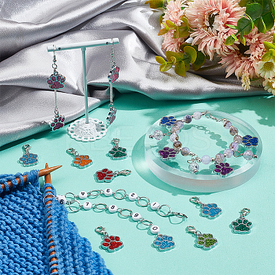 Knitting Row Counter Chains & Locking Stitch Markers Kits HJEW-AB00537-1