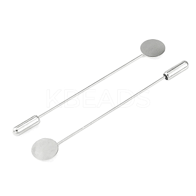 Brass Lapel Pin Base Settings LS-KK-WH0045-025A-P-1