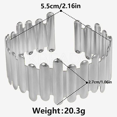304 Stainless Steel Cuff Bangles for Women XQ5887-1-1