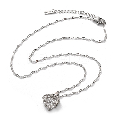 304 Stainless Steel Necklaces for Women NJEW-R015-03P-1