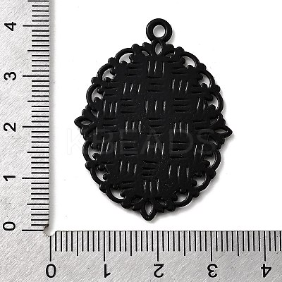 Electrophoresis Alloy Oval Pendant Cabochon Settings PALLOY-Q304-50-NR-1