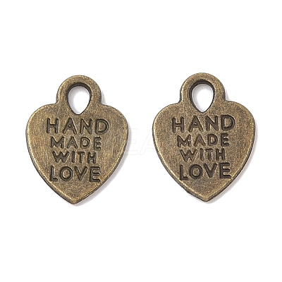 Tibetan Style Alloy Heart Charms LS-X-TIBEP-Q035-07AB-NR-1