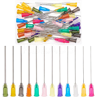 48Pcs 12 Style Plastic Fluid Precision Blunt Needle Dispense Tips TOOL-BC0001-24-1