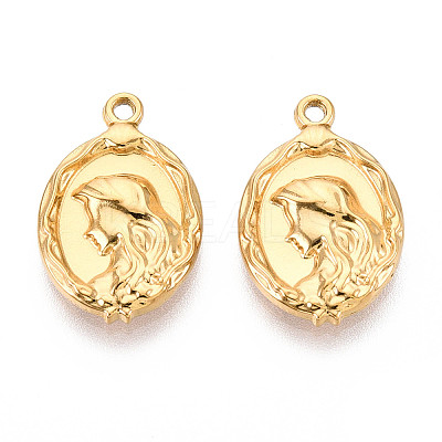 304 Stainless Steel Pendants STAS-T065-75G-1