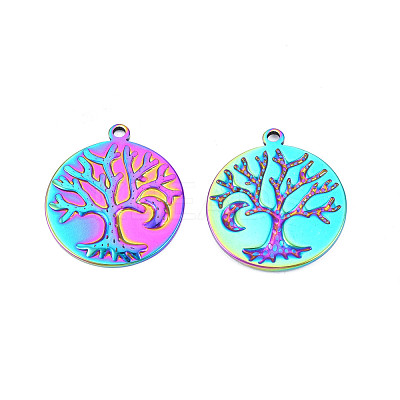 Ion Plating(IP) 201 Stainless Steel Pendants STAS-T063-186M-1