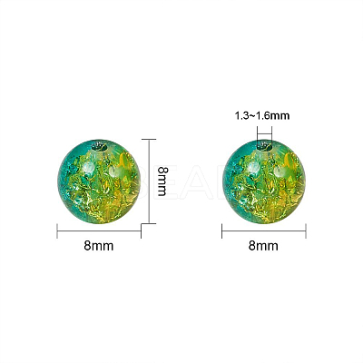 Round Transparent Crackle Glass Beads CCG-X0006-B-1