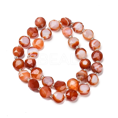 Natural Banded Agate Beads Strands G-C116-A180-01B-1