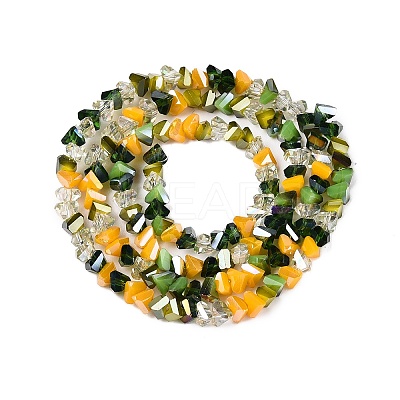 Electroplate Glass Beads Strands X-GLAA-T023-A17-04-1