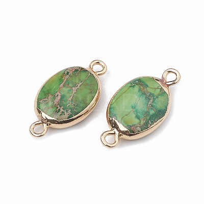 Electroplate Natural Regalite/Imperial Jasper/Sea Sediment Jasper Links connectors X-G-S329-017B-1