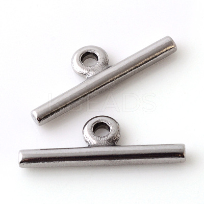 Tarnish Resistant 304 Stainless Steel Toggle Clasps STAS-Q195-85-1