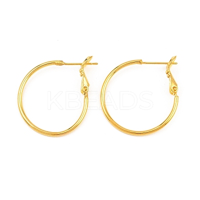Brass Hoop Earrings KK-I665-26A-G-1