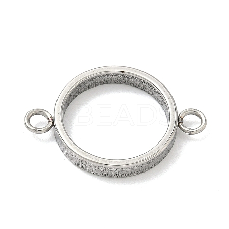 304 Stainless Steel Open Back Bezel Connector Charms STAS-B126-05B-P-1