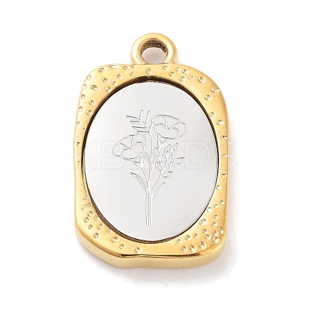 304 Stainless Steel Pendants STAS-F303-B09-1