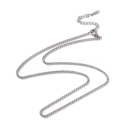 Non-Tarnish 201 Stainless Steel Box Chain Necklace for Men Women LS-NJEW-P268-A28-1X5-1