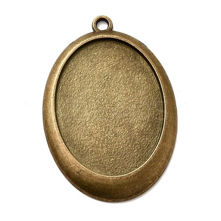 Vintage Tibetan Style Alloy Pendant Cabochon Settings TIBEP-M018-76AB-NF-1