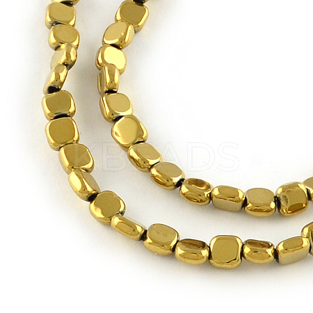 Electroplated Non-magnetic Synthetic Hematite Beads Strands G-R259-51G-1