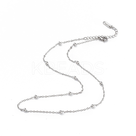 Non-Tarnish 304 Stainless Steel Satellite Chain Necklace for Men Women NJEW-K245-011C-1