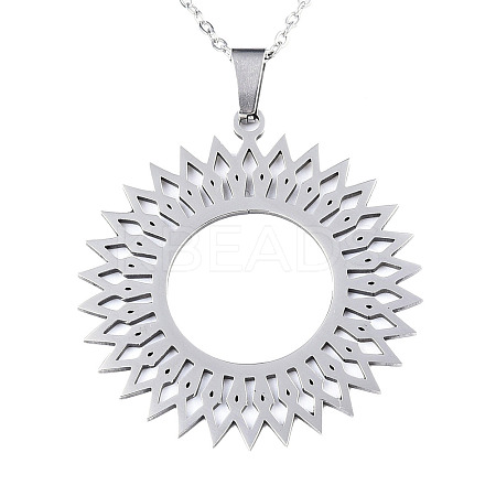Non-Tarnish 201 Stainless Steel Pendant Necklaces LS-NJEW-S105-JN622-45-1-1