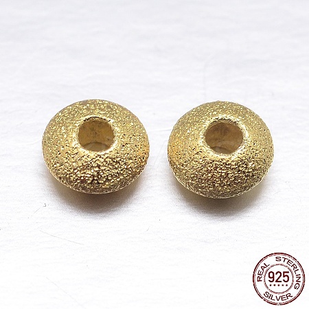 Real 18K Gold Plated Saucer 925 Sterling Silver Stradust Spacer Beads STER-M101-11-5mm-1