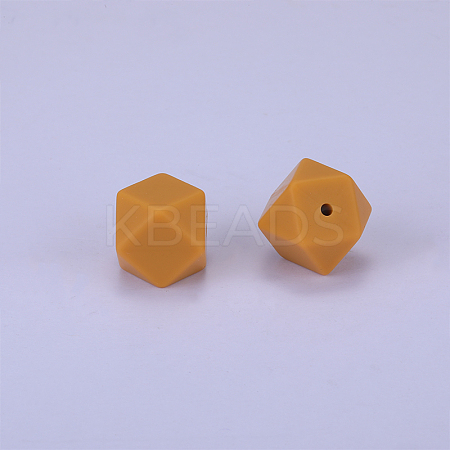 Hexagonal Silicone Focal Beads SI-JX0020A-36-1
