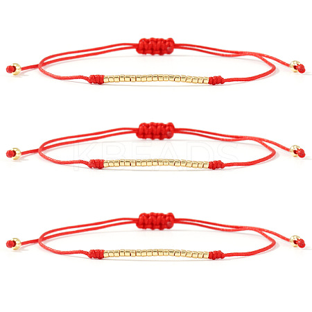 3Pcs Plastic Beads Braided Bead Bracelets CF6831-2-1