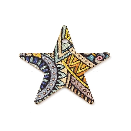 Geometric Alloy Sheet Printed Pendant Earrings Accessories LS-PALLOY-E139-01G-03-1