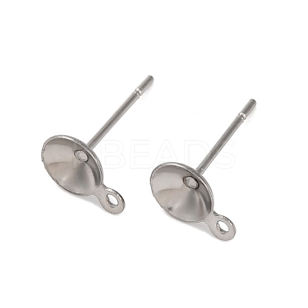 Anti-Tarnish 304 Stainless Steel Stud Earring Findings STAS-S151-01P-B-1